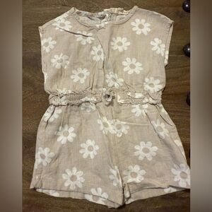 Jessica Simpson Tan Floral Romper
